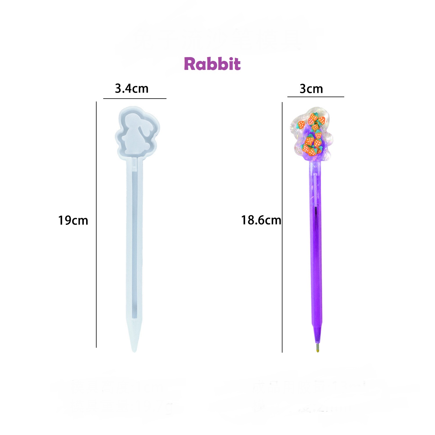 Shaker Topper Pen Silicone Mold - Series 2