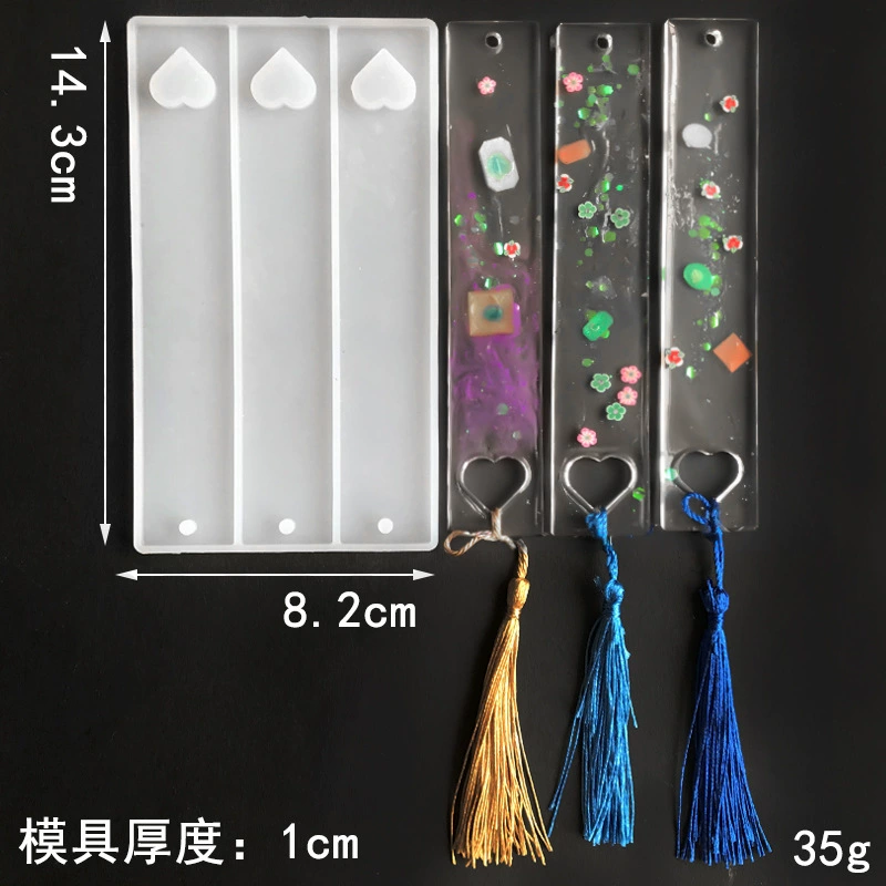 Love, Oval Pattern Bookmark Silicone Mold