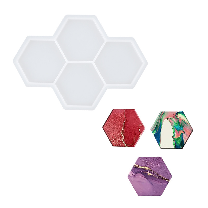 4 Cavity Geometric Grip Keychain Silicon Mold