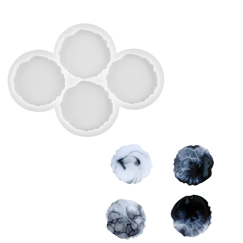 4 Cavity Geometric Grip Keychain Silicon Mold