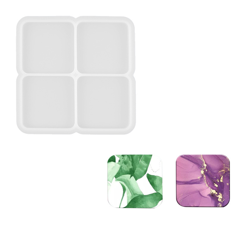 4 Cavity Geometric Grip Keychain Silicon Mold