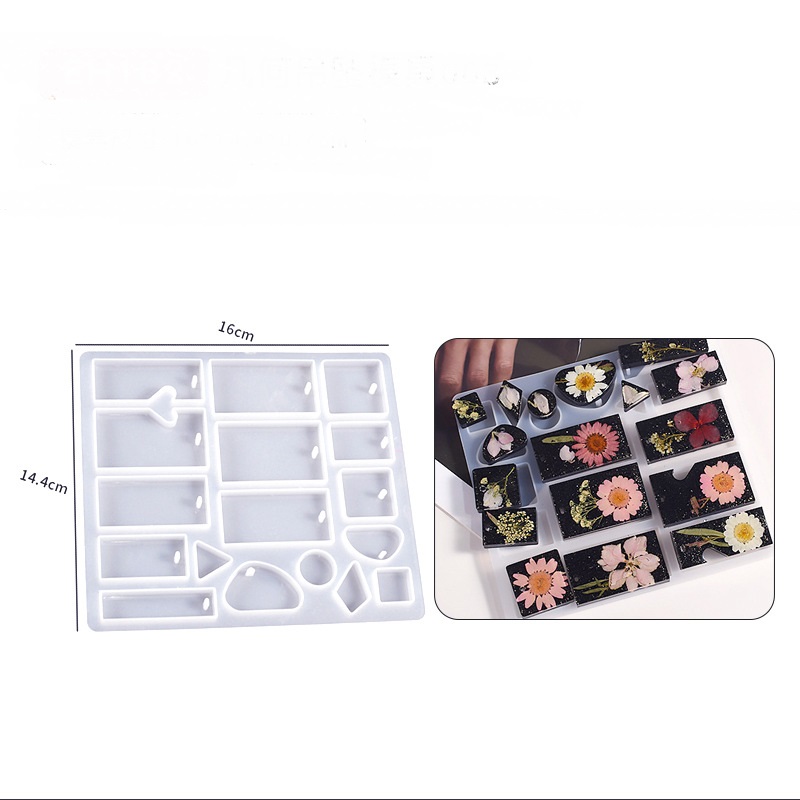 Modern Pendant, Earring Set Silicone Mold