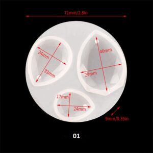 Crystal Cut Teardrop Pendant Silicone Mold