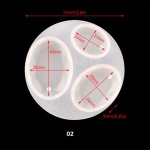 Crystal Cut Teardrop Pendant Silicone Mold