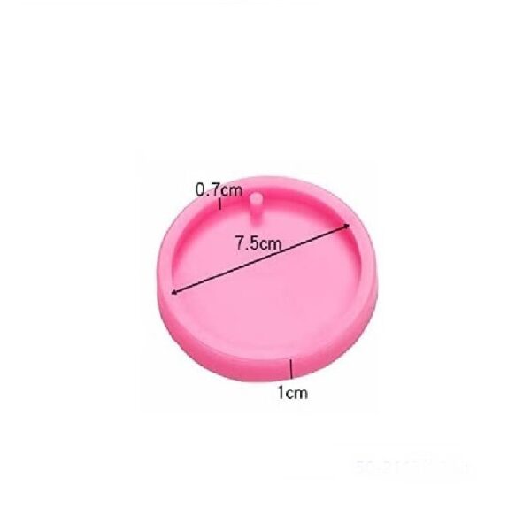 Single Round Tag Silicone Mold - Large/Small