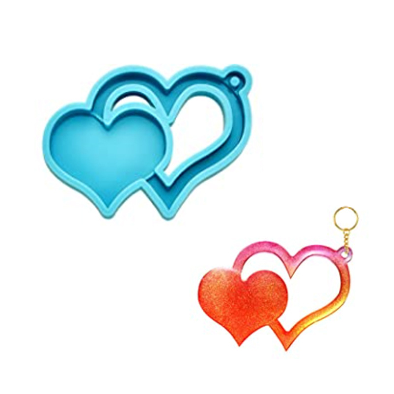 Split Heart Best Friends Keychain Mold