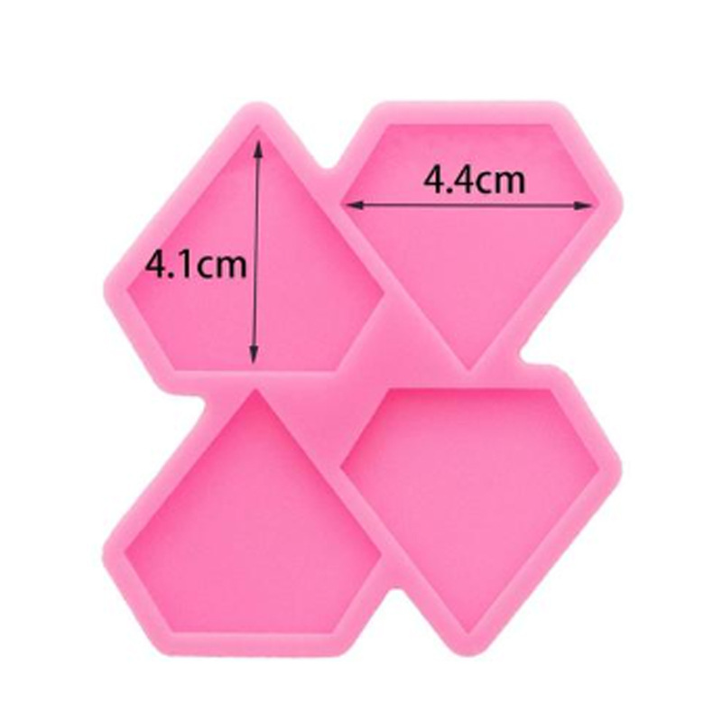 4 Cavity Assorted Shape Keychain Silicone Mold