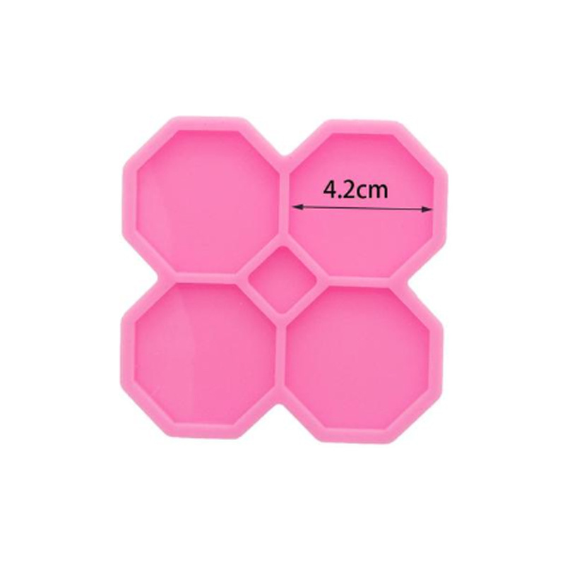 4 Cavity Assorted Shape Keychain Silicone Mold