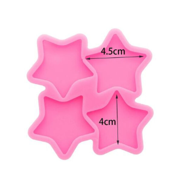 4 Cavity Assorted Shape Keychain Silicone Mold