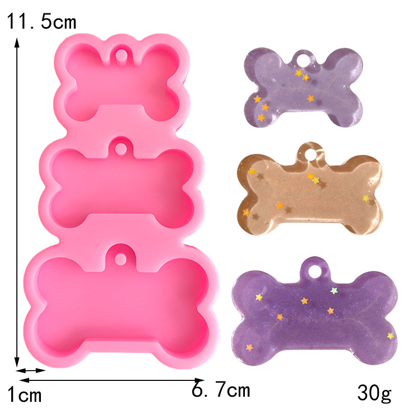 Dog Bone Pendant Silicone Mold - Pet Tag