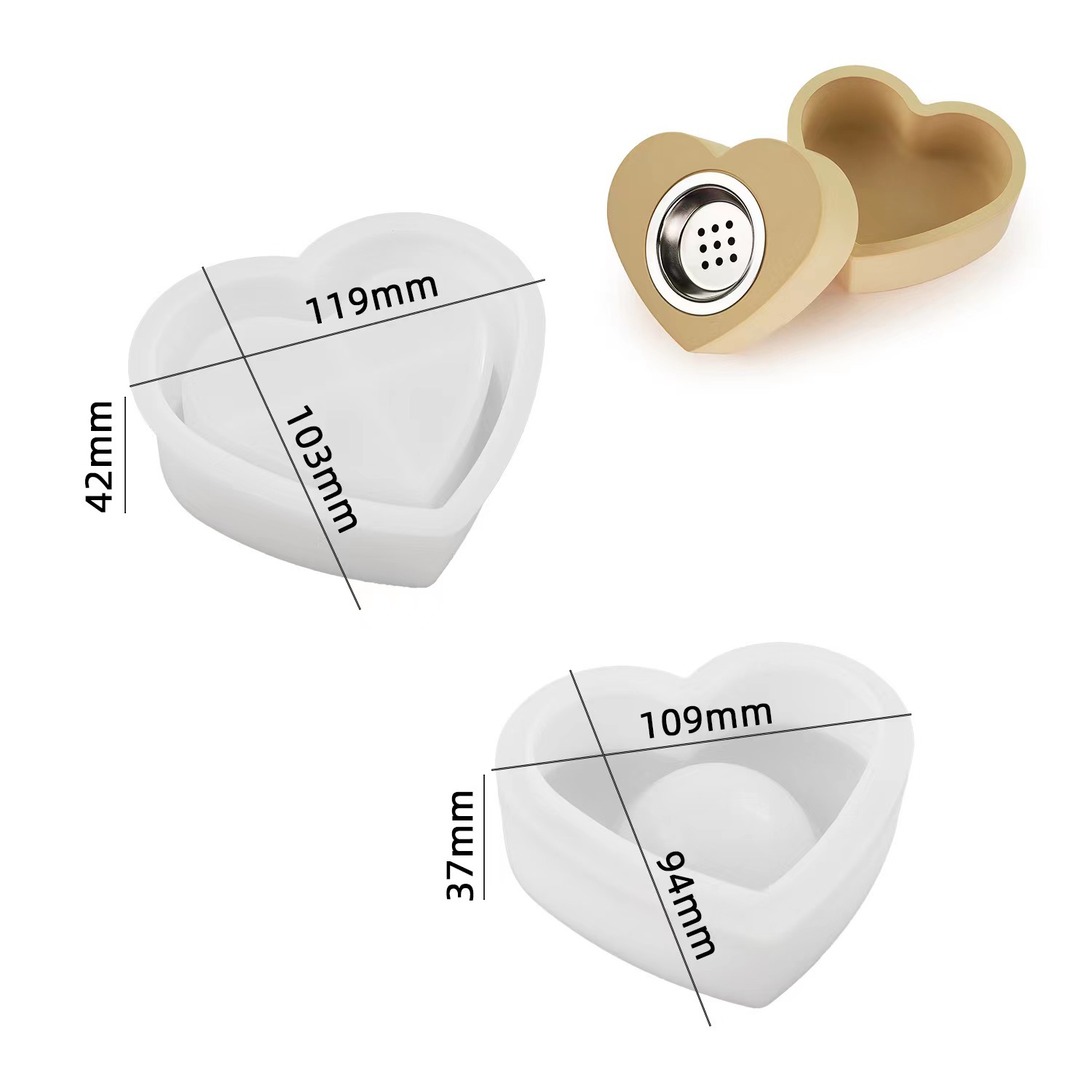 Geometric Incense Stick Holder Silicone Mold