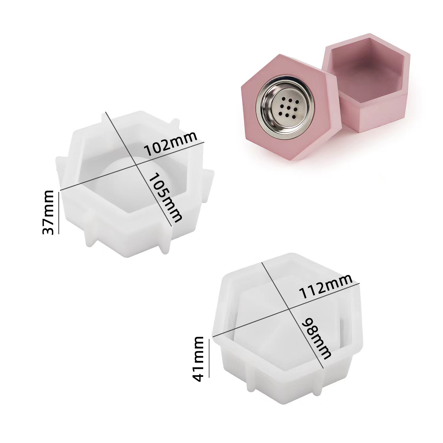 Geometric Incense Stick Holder Silicone Mold