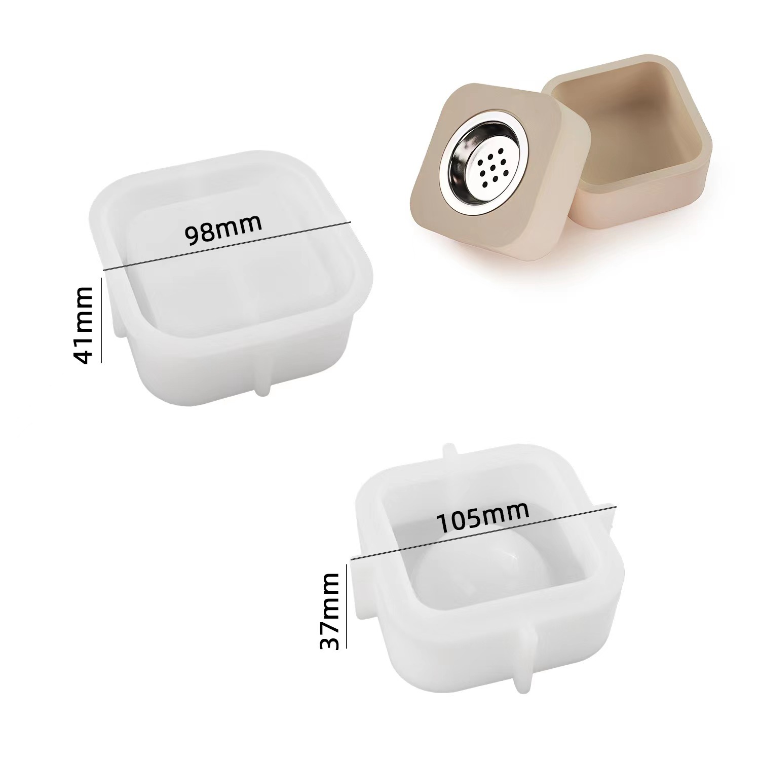 Geometric Incense Stick Holder Silicone Mold