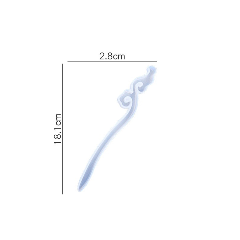 Fantasy Mermaid Tail Hair Stick Silicone Mold