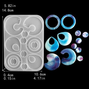 Oval Drop Earring Silicone Mold - Classic