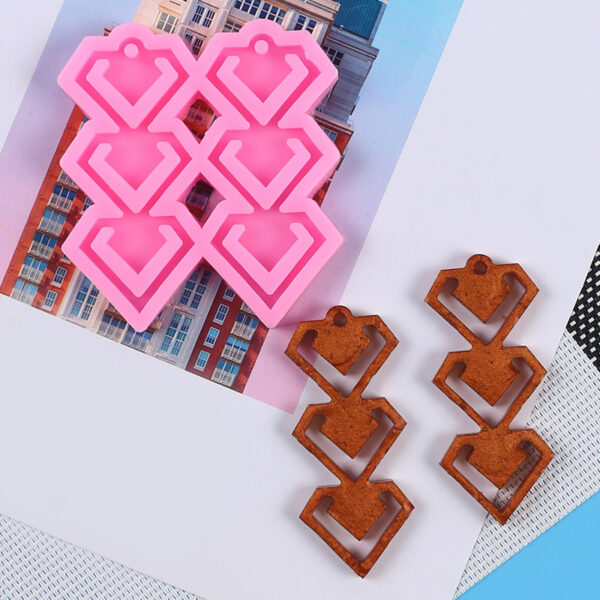 3-Tier Step Geometric Earring Silicone Mold