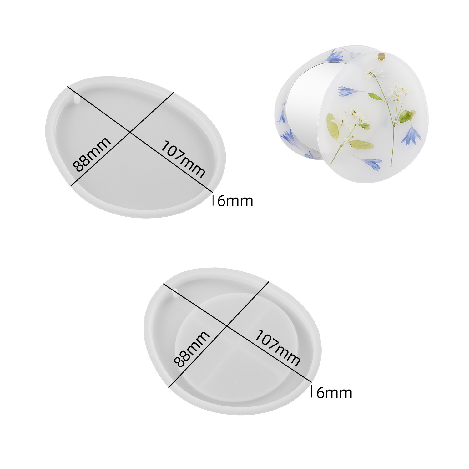 360 Rotating Table Mirror Silicone Mold