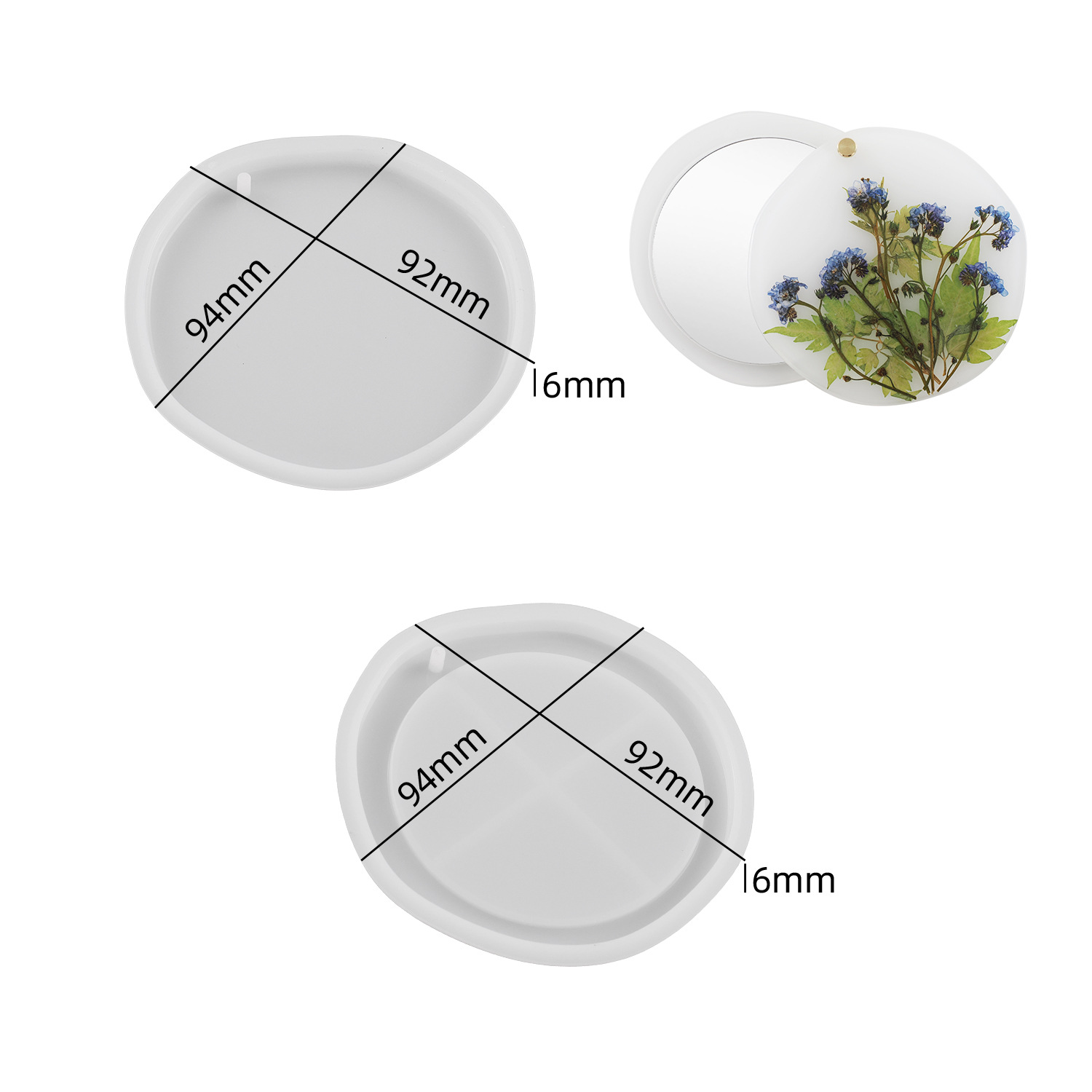 360 Rotating Table Mirror Silicone Mold