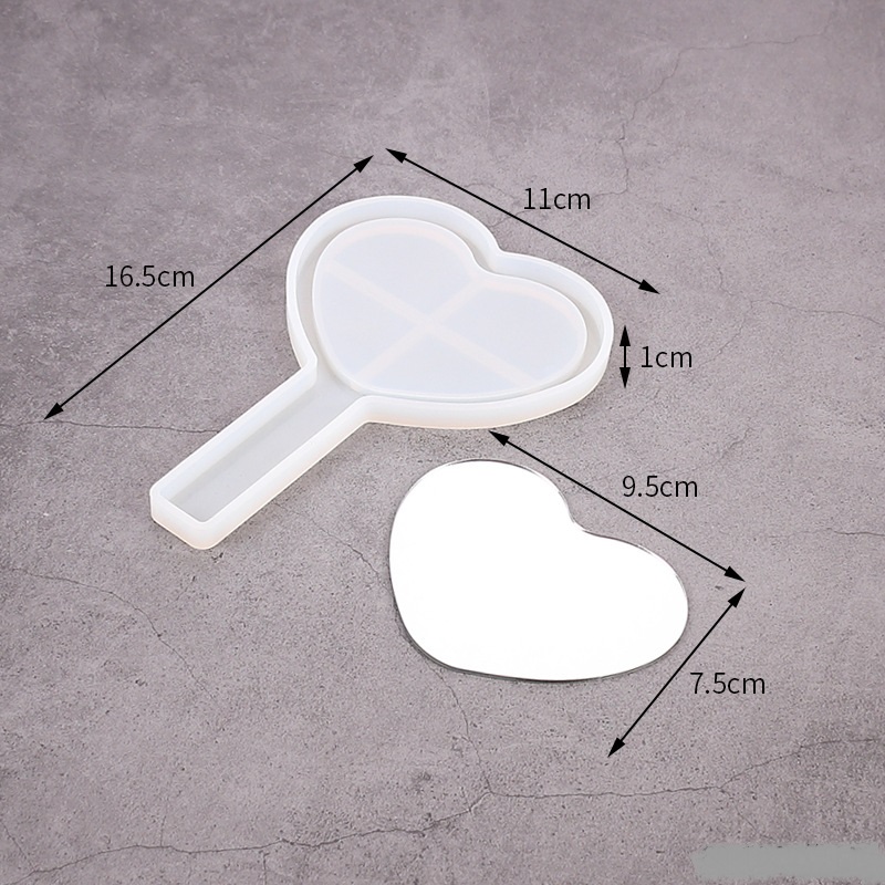 Geometric Hand Mirror Silicone Mold - Modern