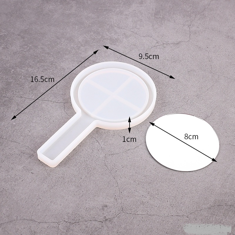 Geometric Hand Mirror Silicone Mold - Modern