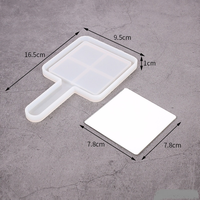 Geometric Hand Mirror Silicone Mold - Modern