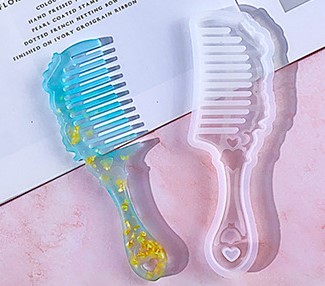 Decorative Hair Comb Silicone Mold - Ornate