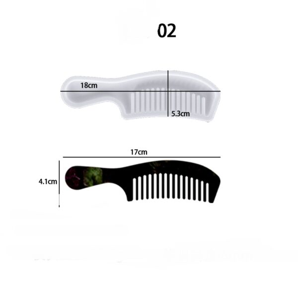 Decorative Hair Comb Silicone Mold - Ornate