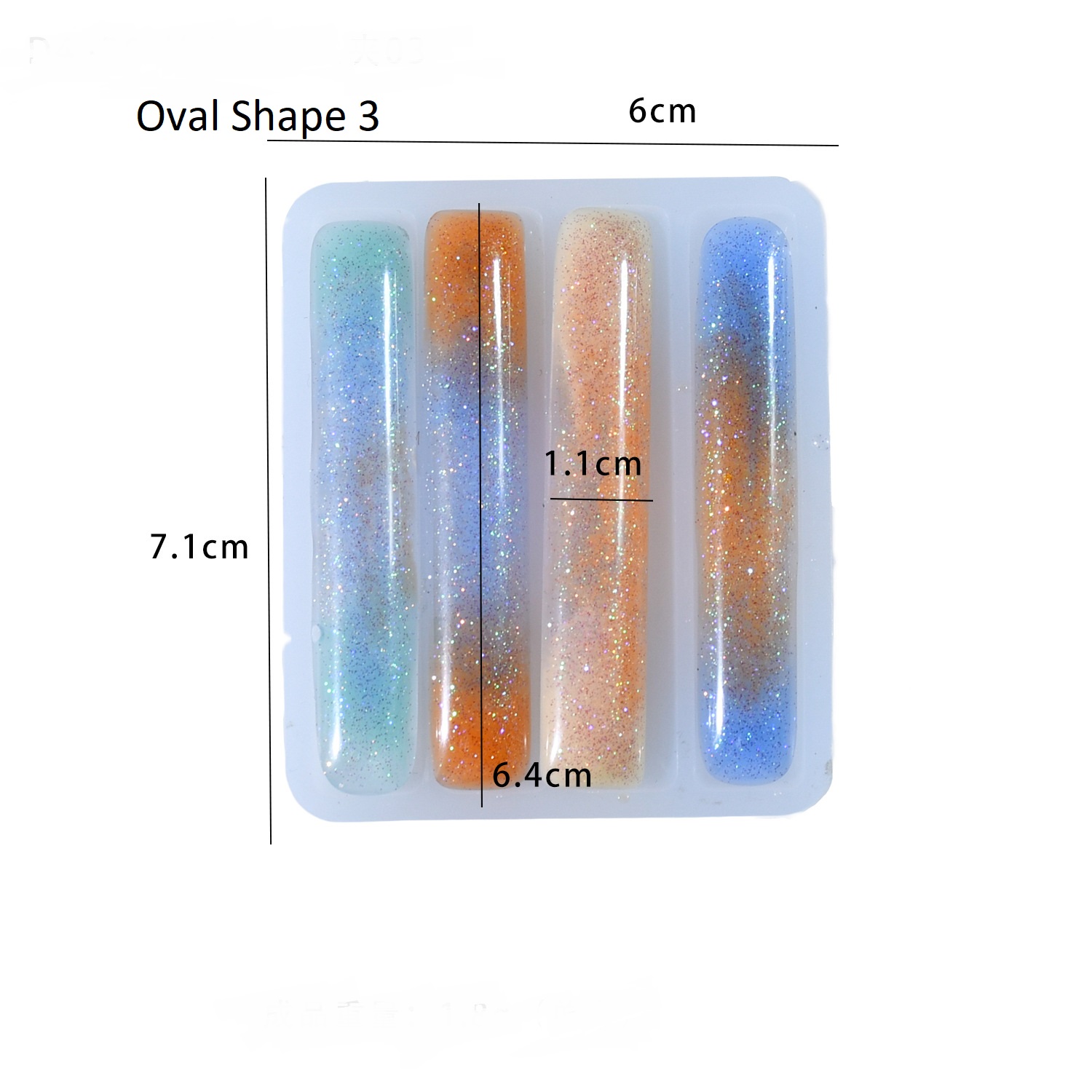 Hair Clip Barrettes Molds with Assorted Geometric Shapes