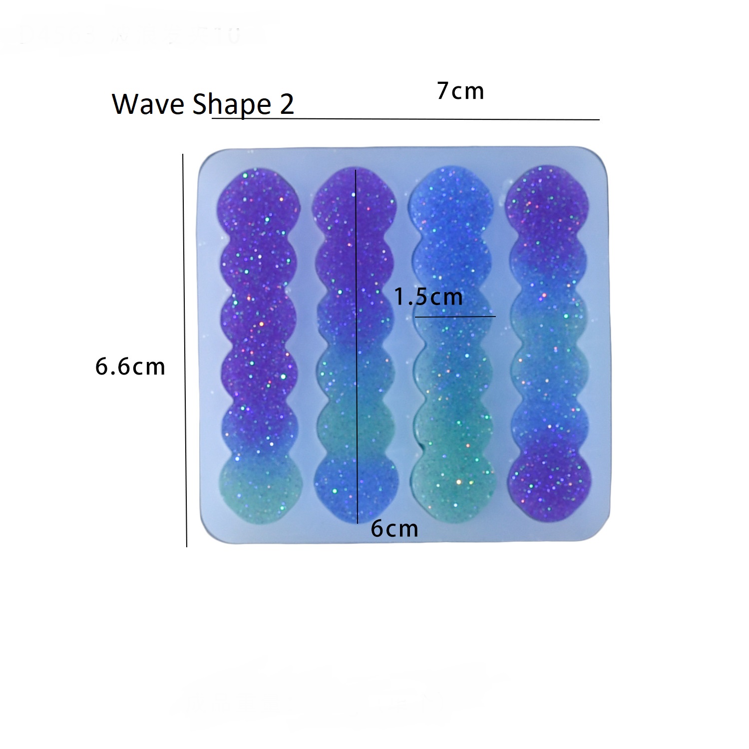 Hair Clip Barrettes Molds with Assorted Geometric Shapes