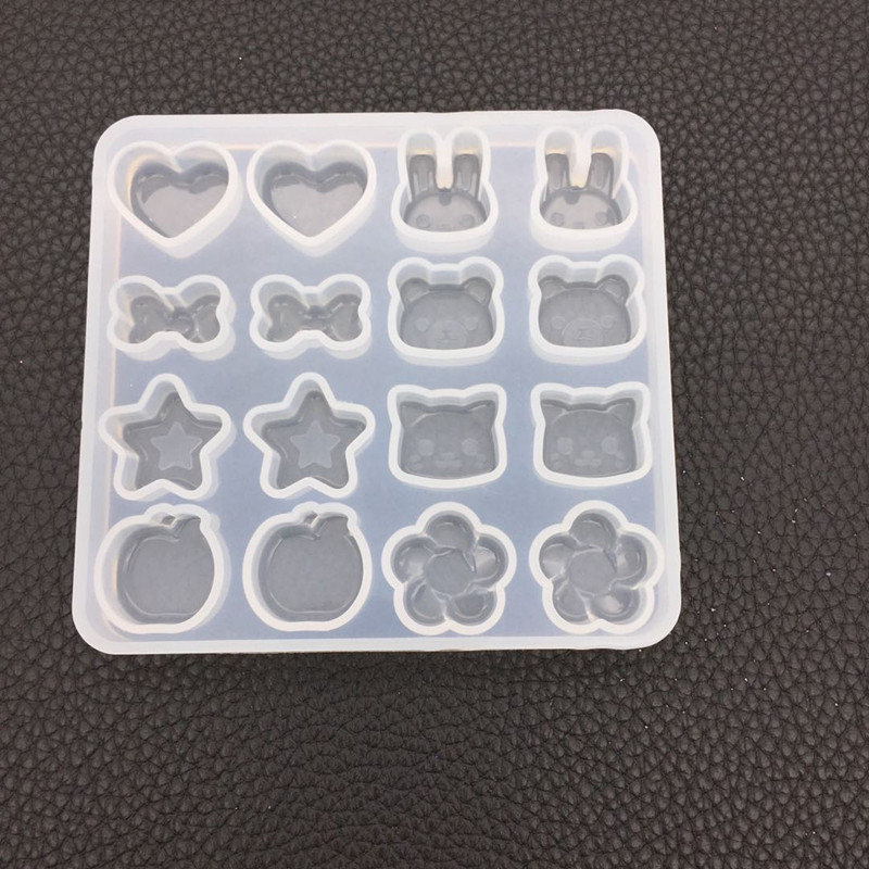 Cute Rabbit Apple Strawberry Silicon Mold for Resin Charms, Stud Earrings, Pendants