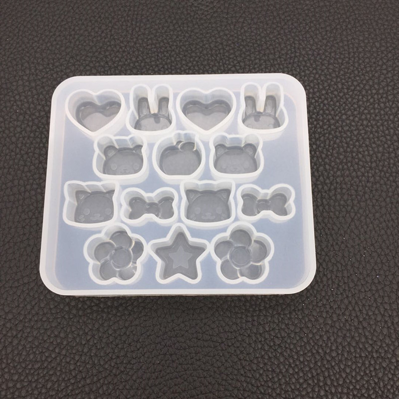 Cute Rabbit Apple Strawberry Silicon Mold for Resin Charms, Stud Earrings, Pendants