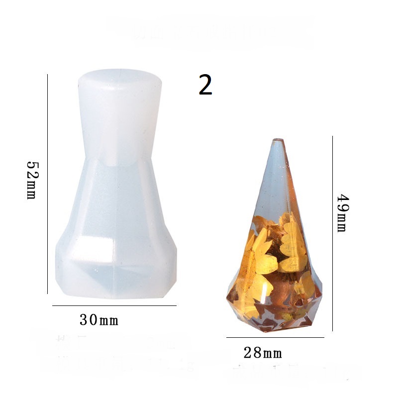 Geometric Faceted Cone Ring Holder Silicone Mold