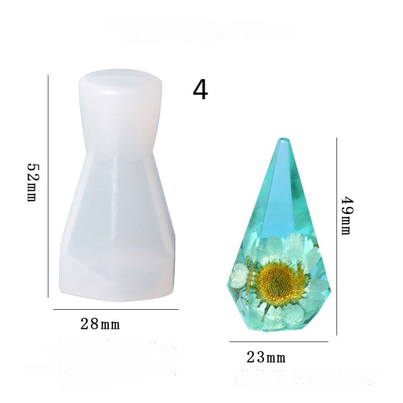 Geometric Faceted Cone Ring Holder Silicone Mold