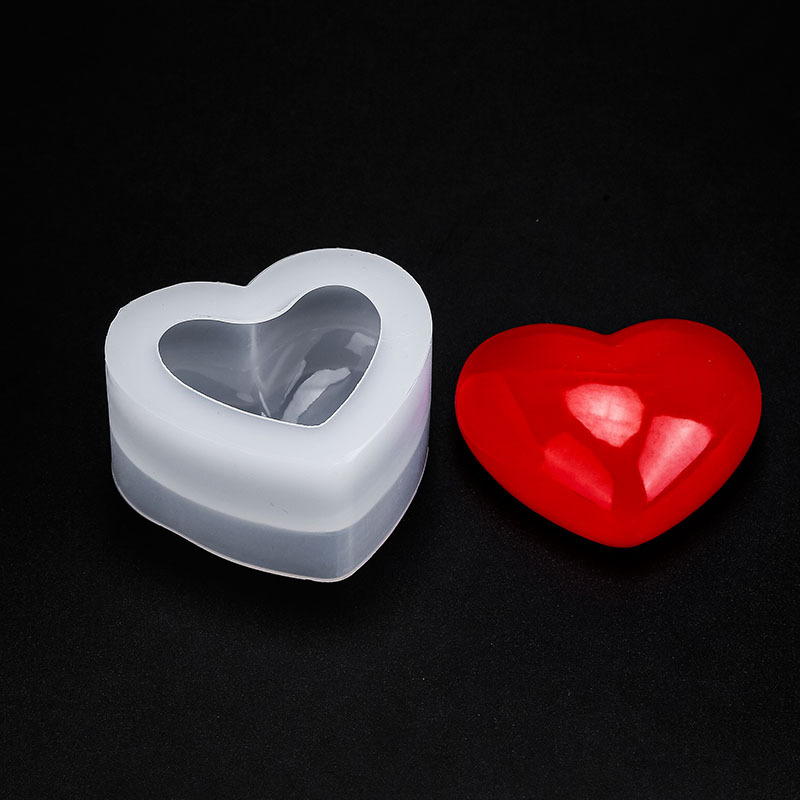3D Heart Shape Silicone Molds for Resin, Candle, Soap Making