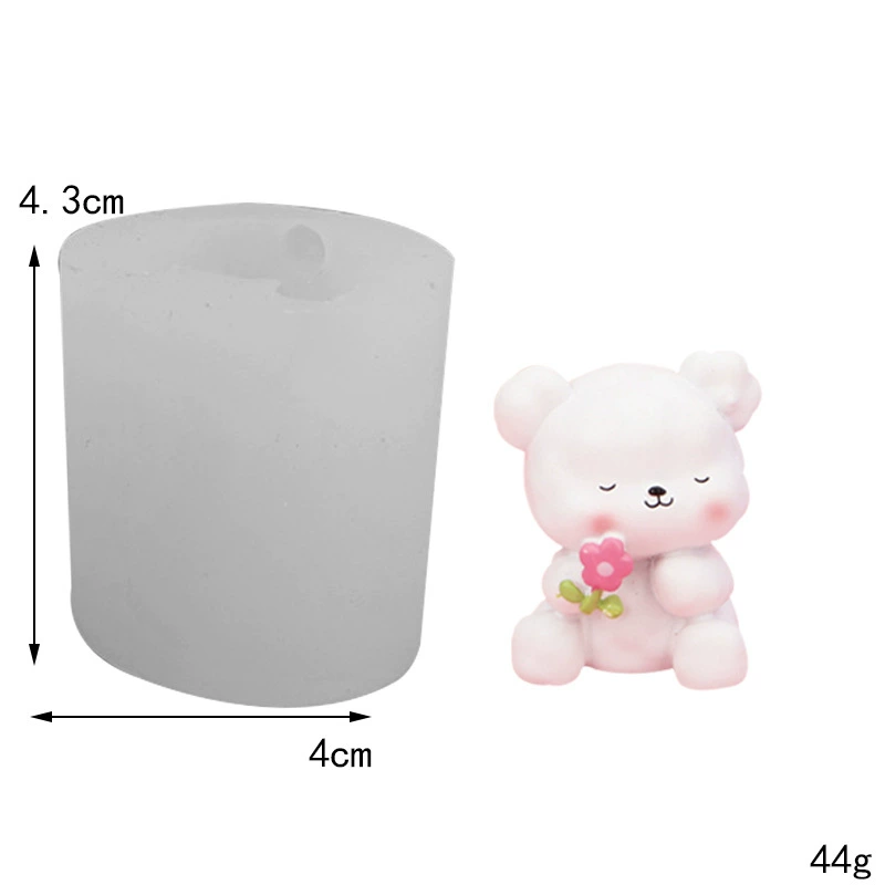 Kawaii Decorative Bear Silicone Mold - Cabochon