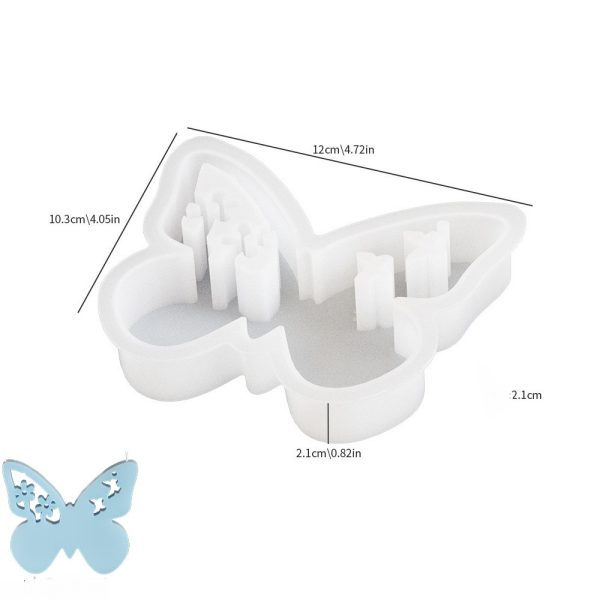 Decorative Butterfly Cabochon Mold - Nail Art Size