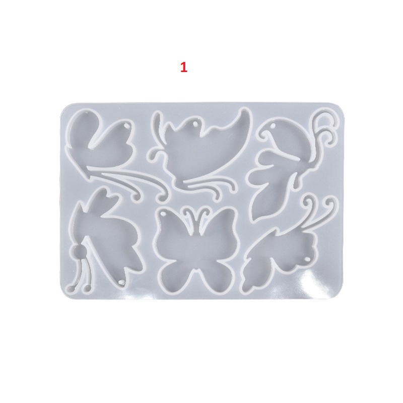 3-Design Butterfly Pendant Mold - Detailed