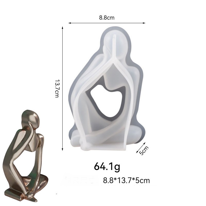 Abstract Art Figurine Candle Mold - Modern