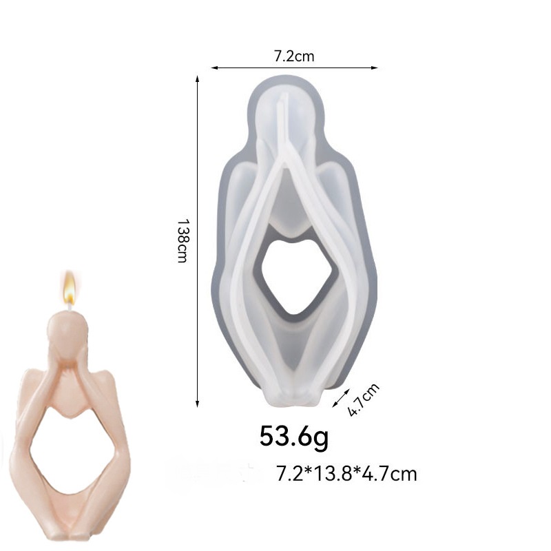 Abstract Art Figurine Candle Mold - Modern