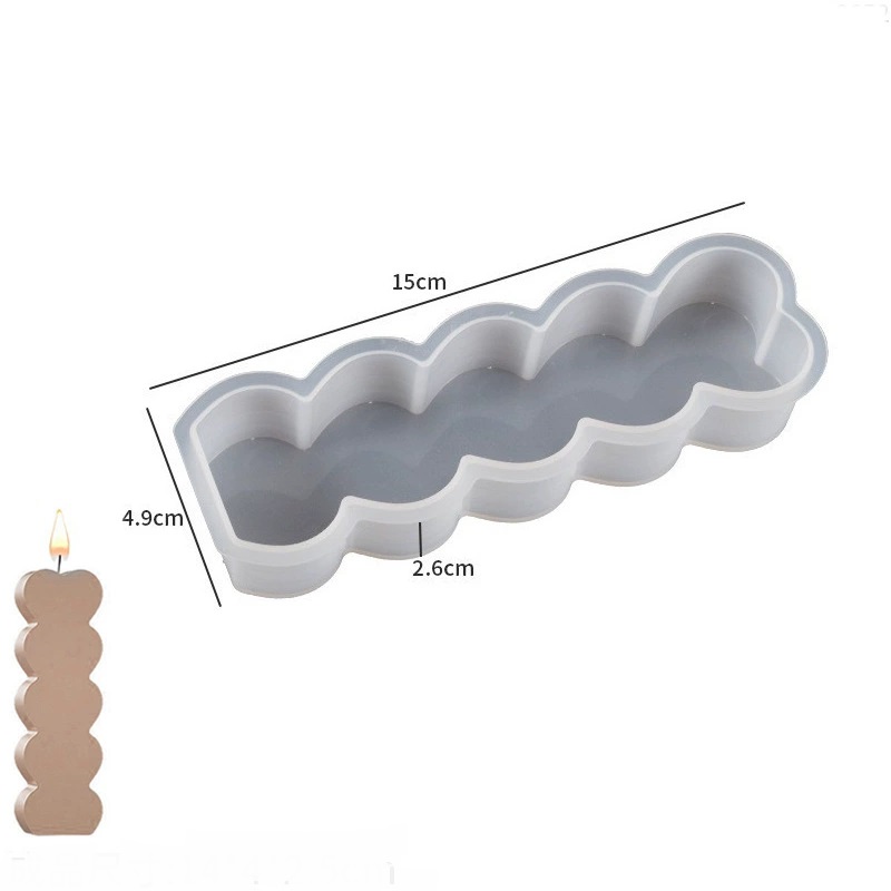 Wavy & S-Curve Taper Candle Silicone Mold - Modern