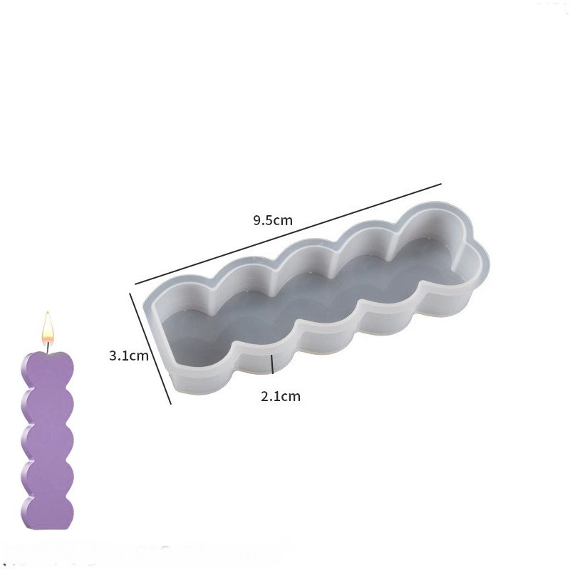 Wavy & S-Curve Taper Candle Silicone Mold - Modern
