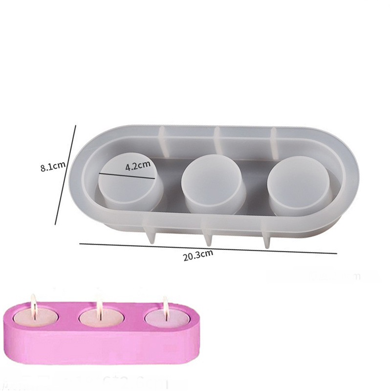 Multi-Hole Tea Light Holder Silicone Mold - Plinth