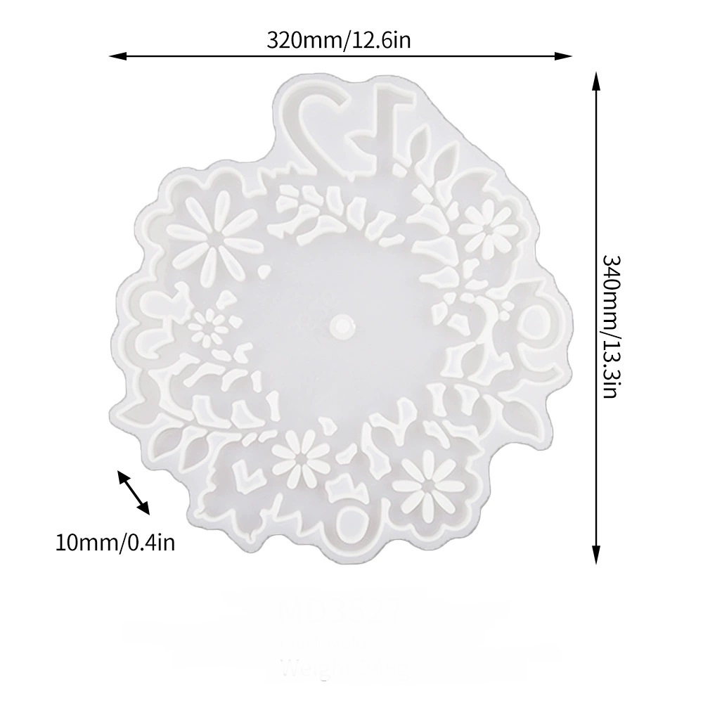 Floral Mandala Clock Silicone Mold - Wall Art