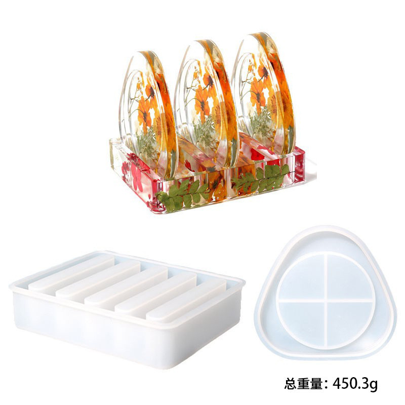 Geometric Coaster Set Silicone Mold - Modern