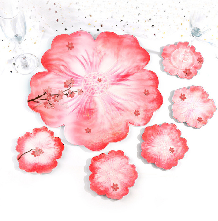 Flower Coaster, Tray Set Silicone Mold - Combo