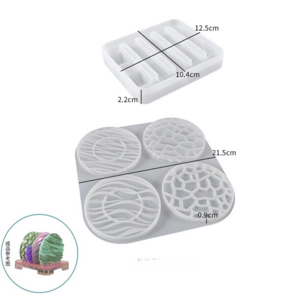 Irregular Geode Coaster, Rack Mold Set