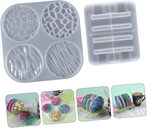 Irregular Geode Coaster, Rack Mold Set
