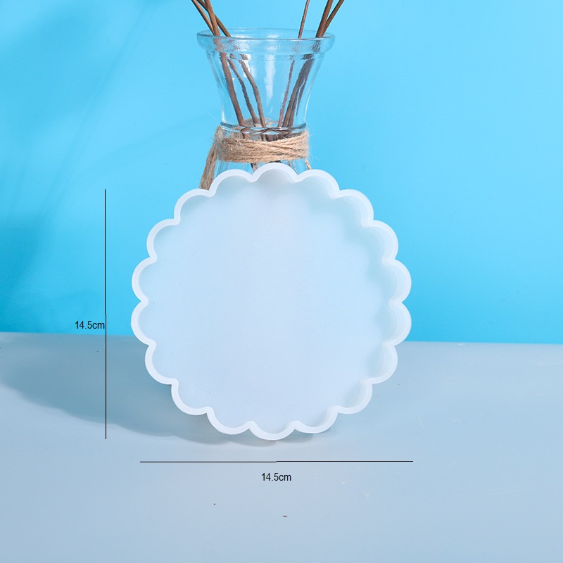 Vintage Lace Pattern Tray Silicone Mold - Elegant