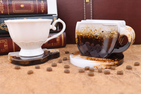 Tea Cup Coaster, Rack Set Silicone Mold