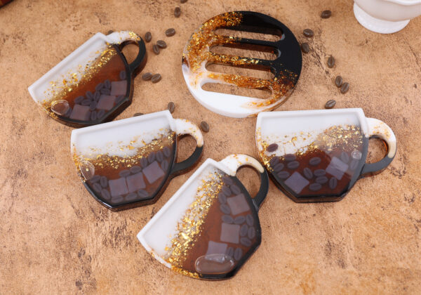 Tea Cup Coaster, Rack Set Silicone Mold